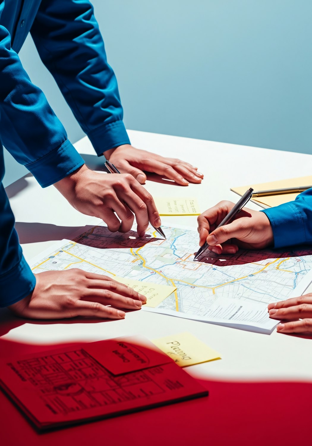 A diverse team of professionals collaboratively analyzing and making confident decisions based on a reliable, AI-assisted graduated symbol map.