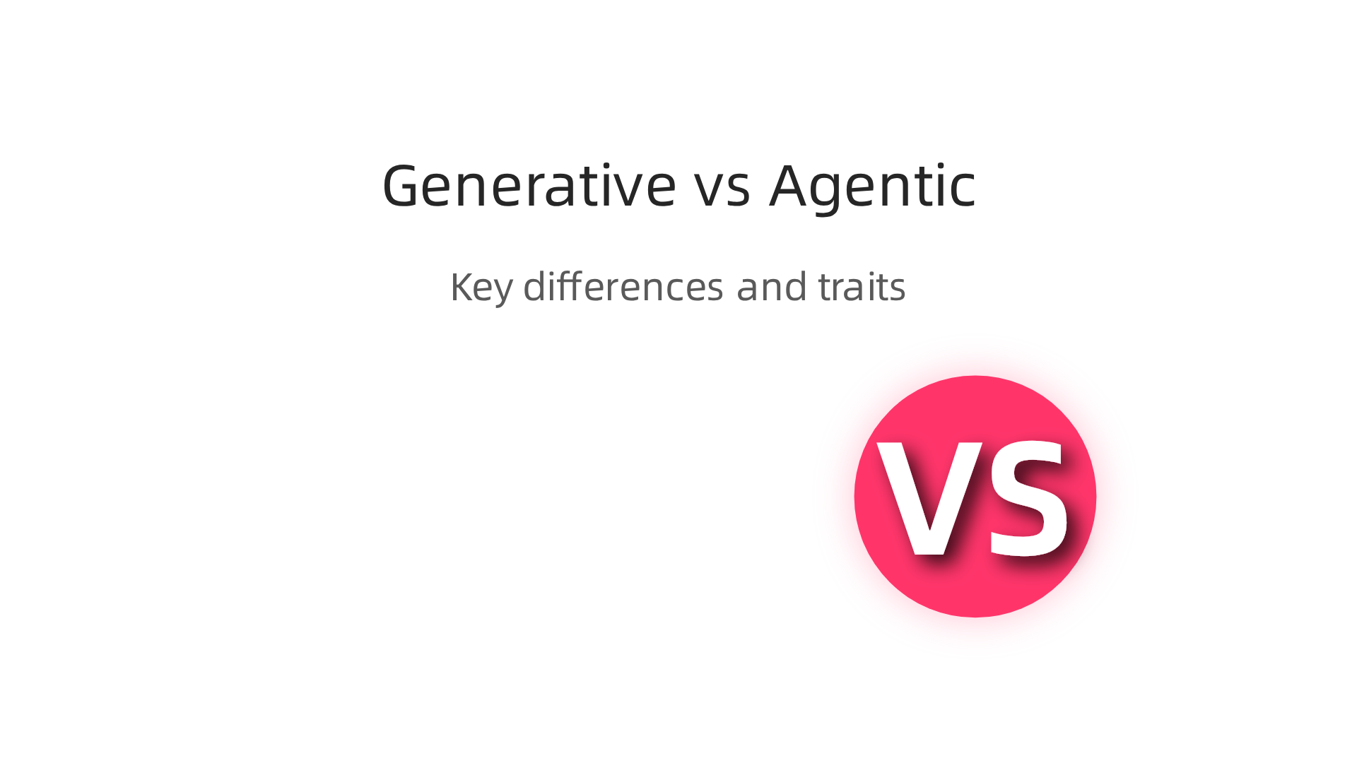 A visual comparison highlighting the fundamental differences between generative and agentic AI systems.