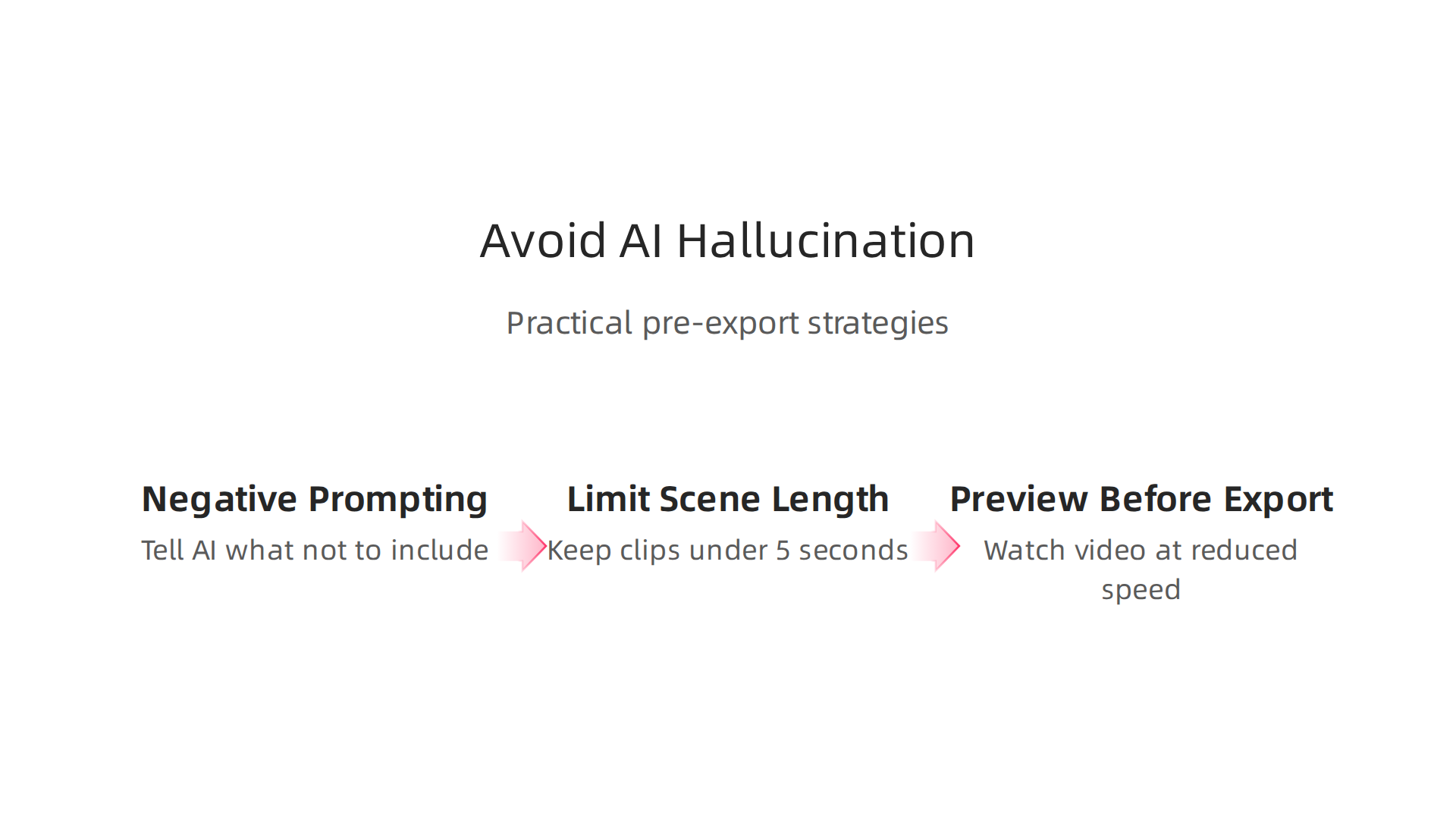 Practical steps creators can take to minimize hallucinations and improve the reliability of AI-generated videos.