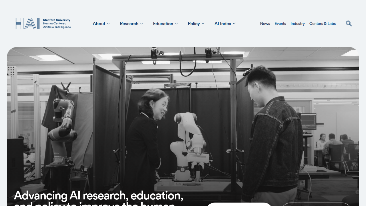 Visit Stanford HAI for cutting-edge research on artificial intelligence and its societal impact.