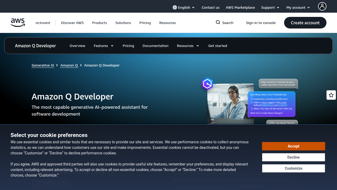 Amazon CodeWhisperer provides enterprise-grade security and traceability for AI-generated code.
