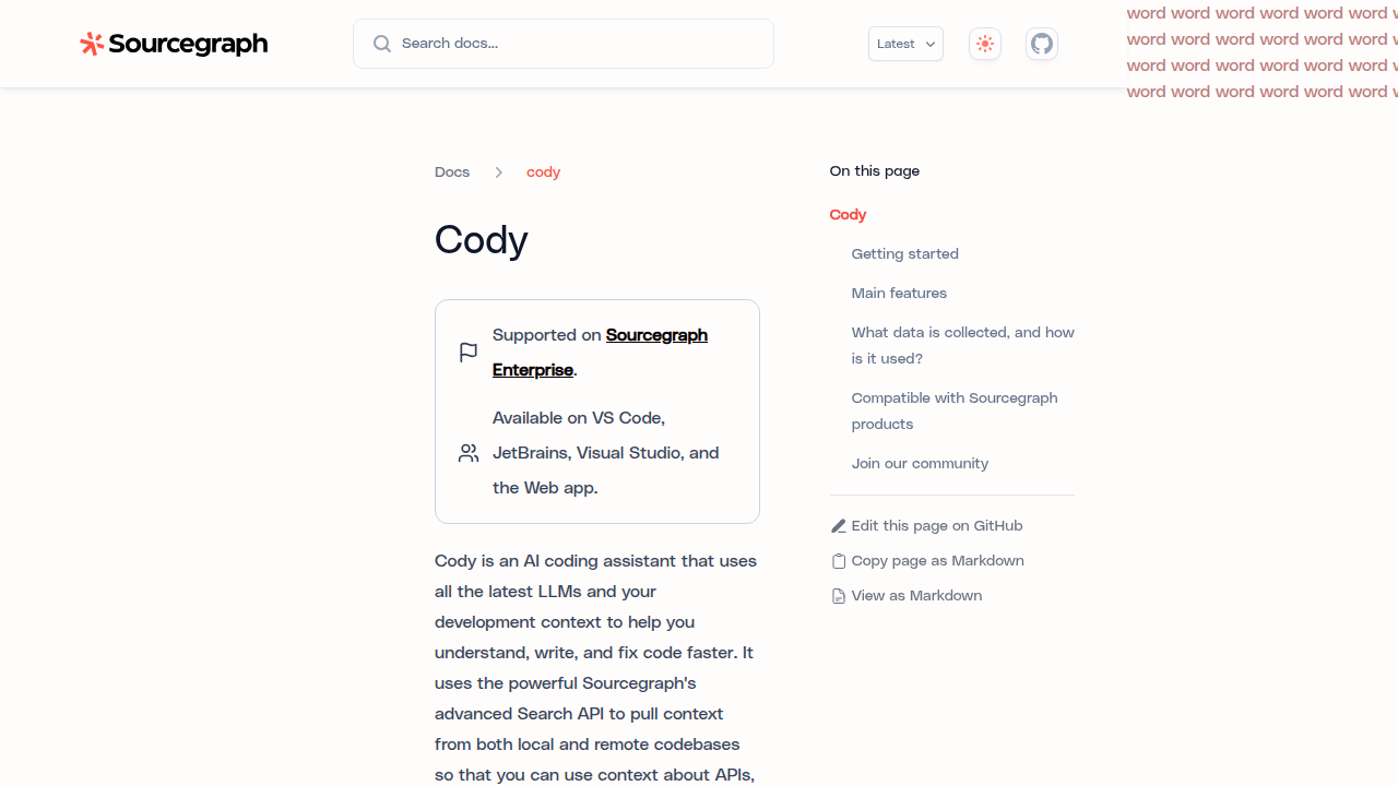 Sourcegraph Cody uses retrieval-augmented generation to fact-check suggestions against your codebase.