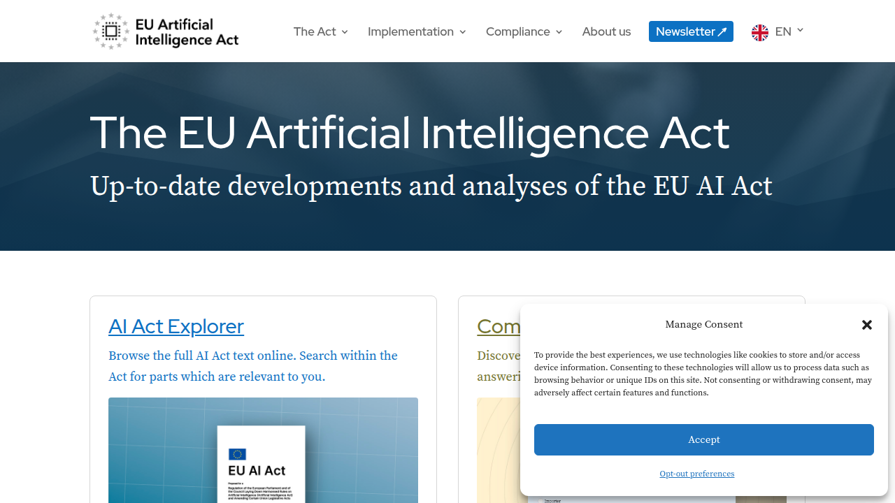 Screenshot of the EU AI Act's high-level summary, detailing new regulatory requirements for high-risk AI systems.